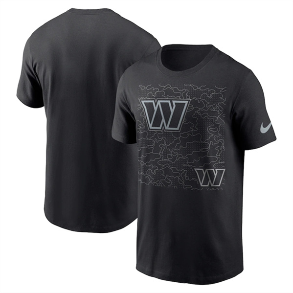 Men's Washington Commanders Black T-Shirt - Click Image to Close